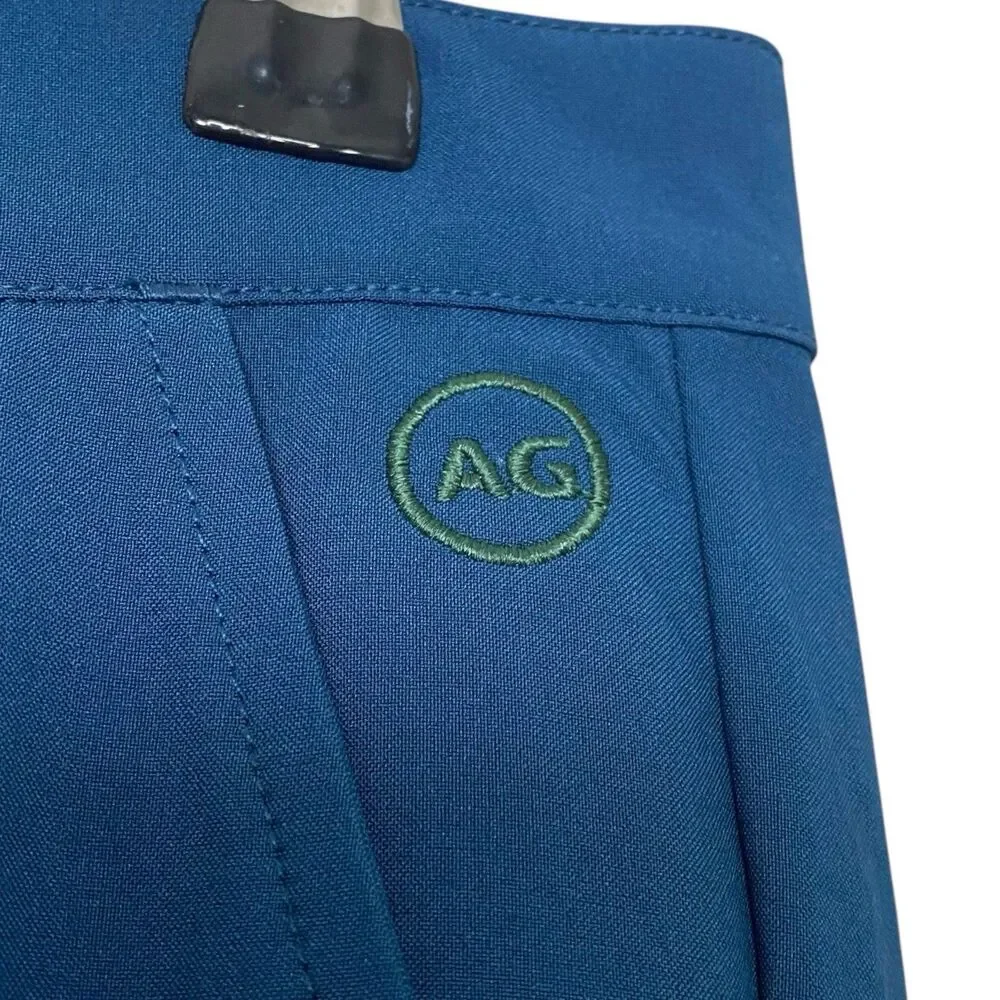 AG Adriano Goldschmied Golf Pants 33x34 Blue Straight Trousers Green Label NEW